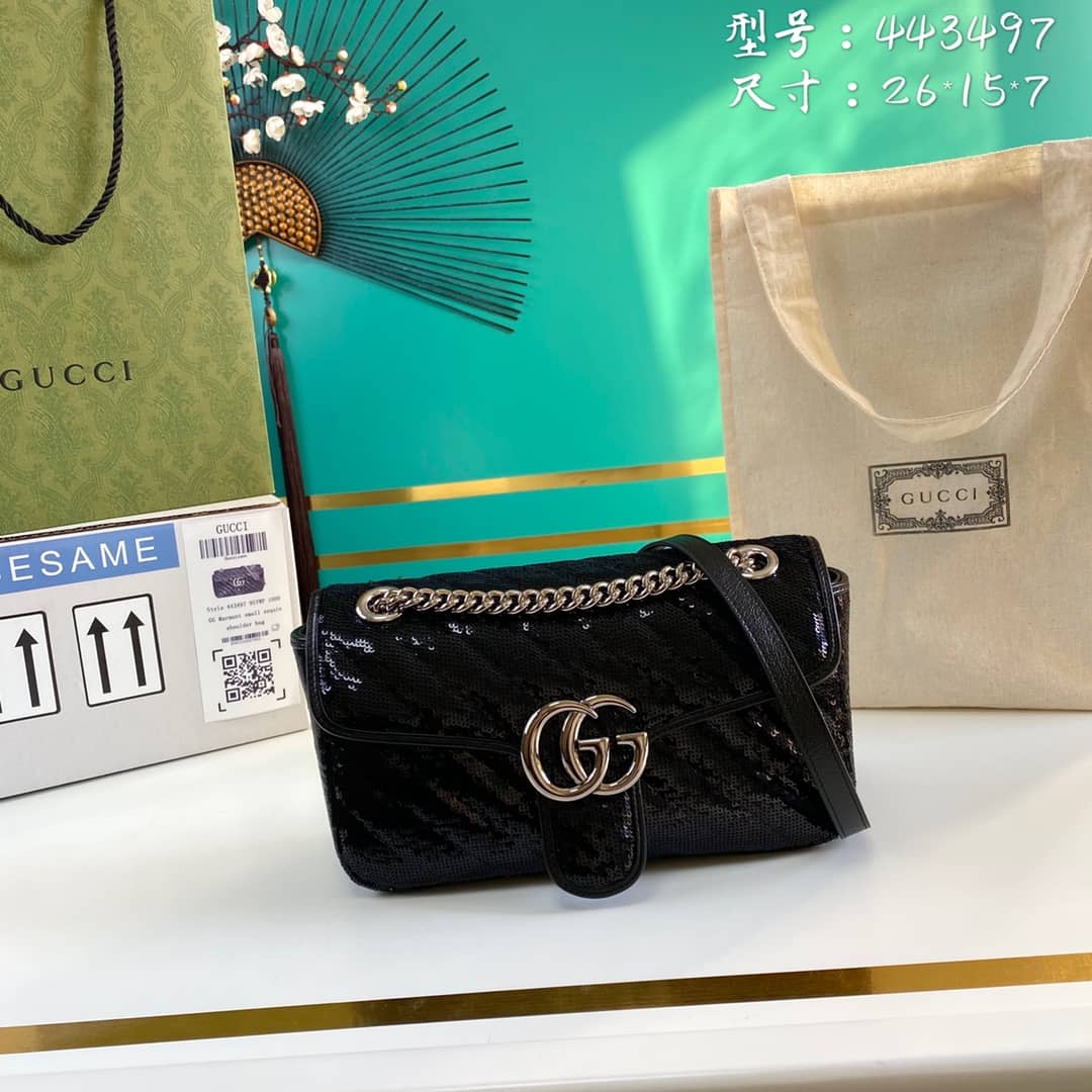 Best Replica Gucci Marmont GG Small matelassé Shoulder Bag Replica 443497 - Colareps