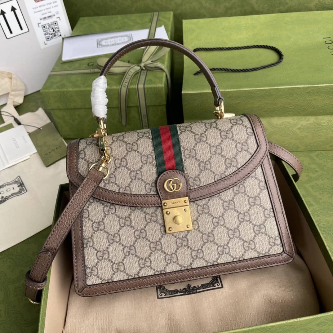 Best Replica Gucci Ophidia Web Small Top Handle Bag Replica 651055 - Colareps
