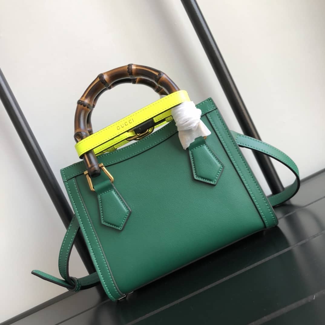 Best Replica Gucci Diana Mini Bamboo Tote Bag Replica Green 655661 - Colareps