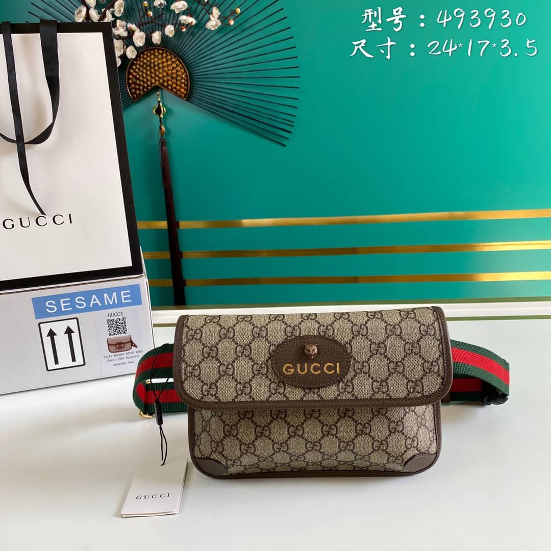 Best Replica Gucci GG Supreme Belt Bag Replica 493930 - Colareps