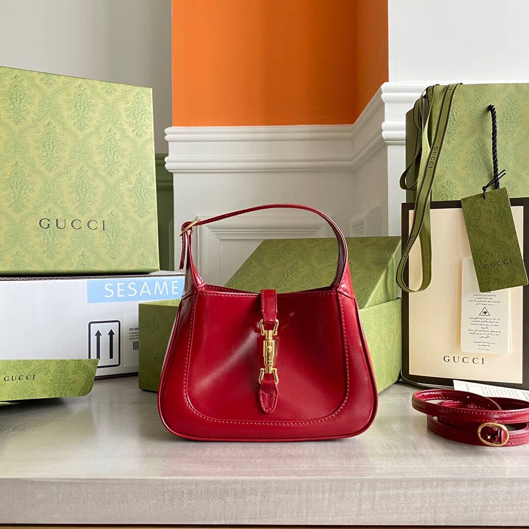 Best Replica Gucci Jackie 1961 Mini Shoulder Bag Replica Red 637091 - Colareps