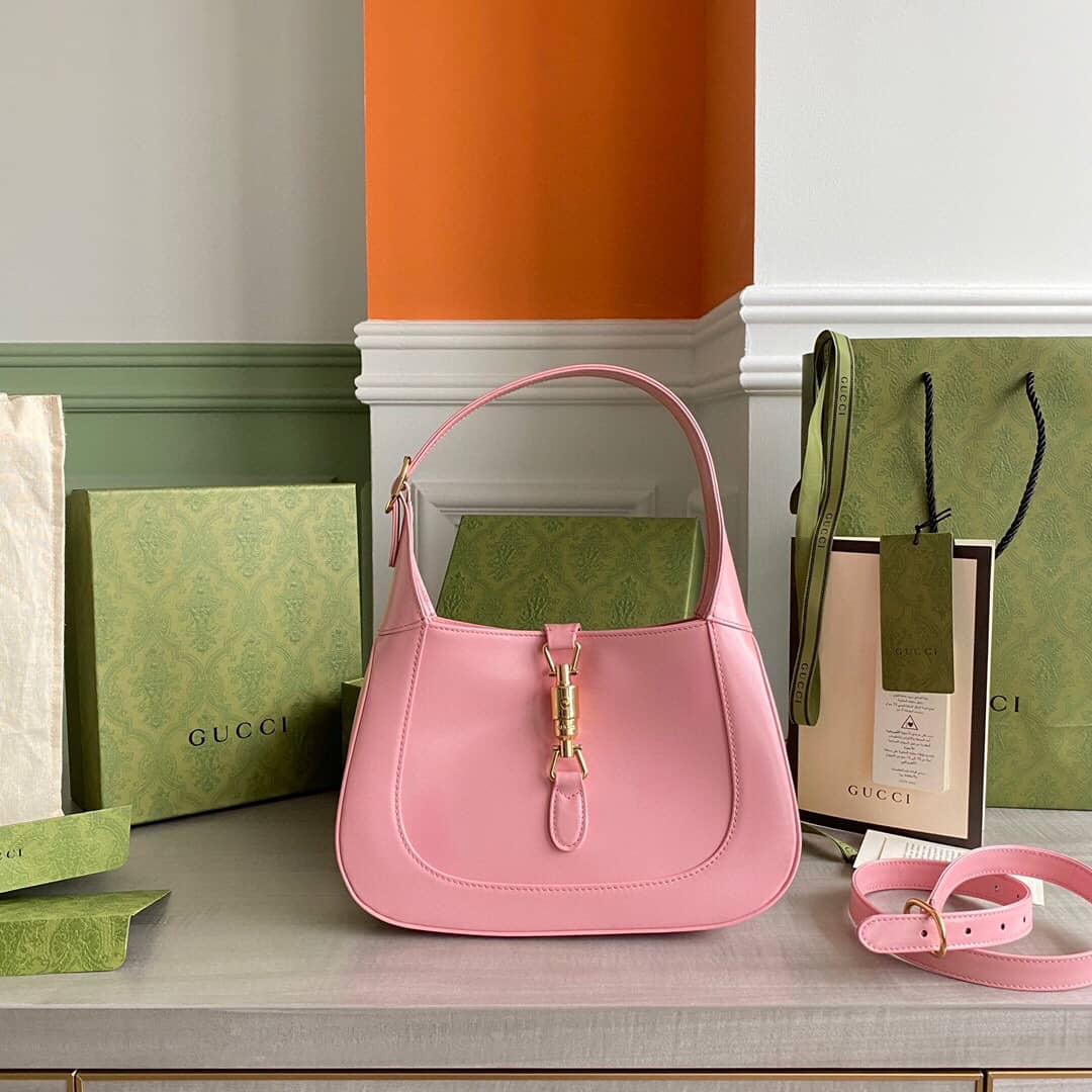 Best Replica Gucci GG Jackie 1961 Small Hobo Shoulder Bag Replica Pink 636709 - Colareps