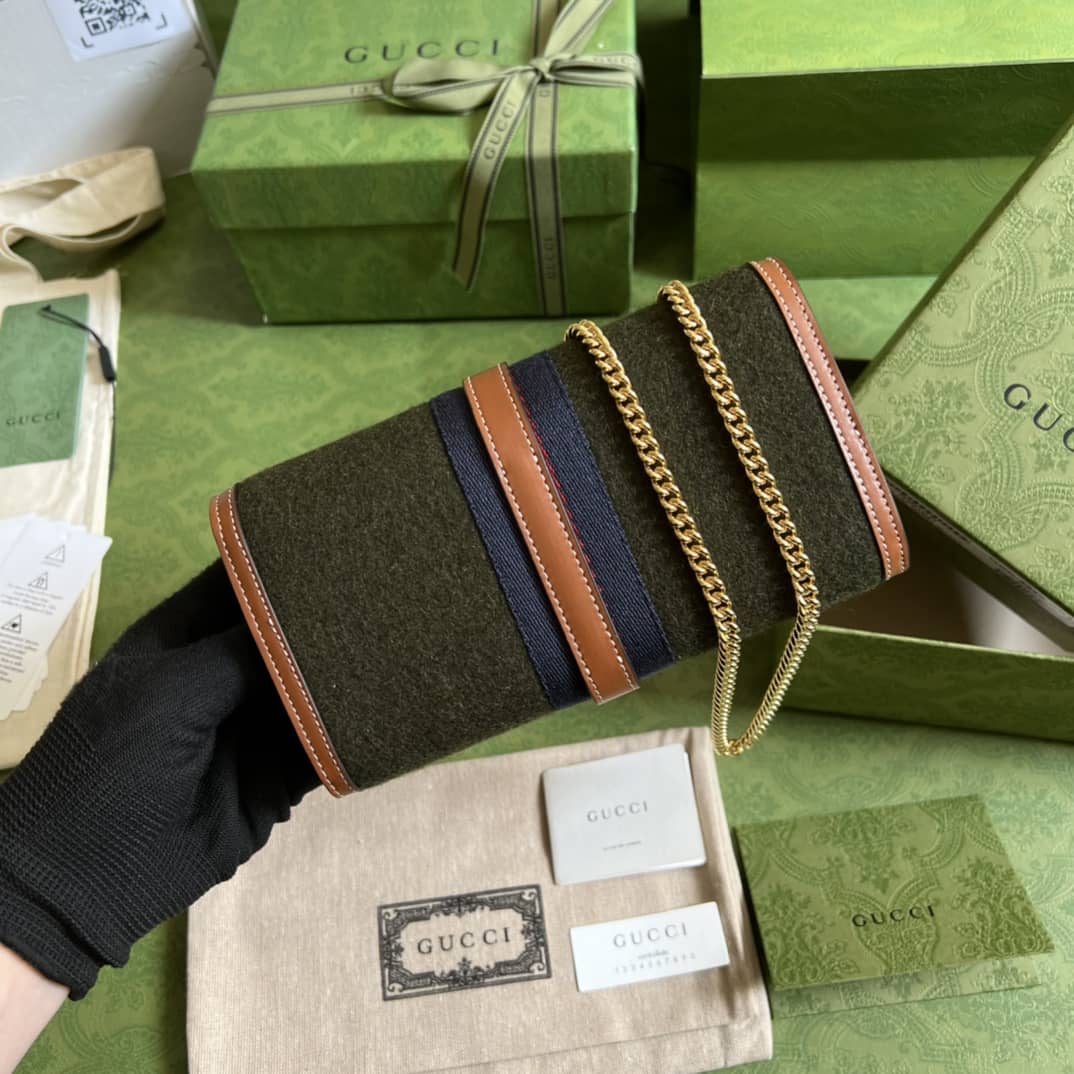 Best Replica Gucci Jackie 1961 Shoulder Bag Chain Wallet Replica 652681 - Colareps