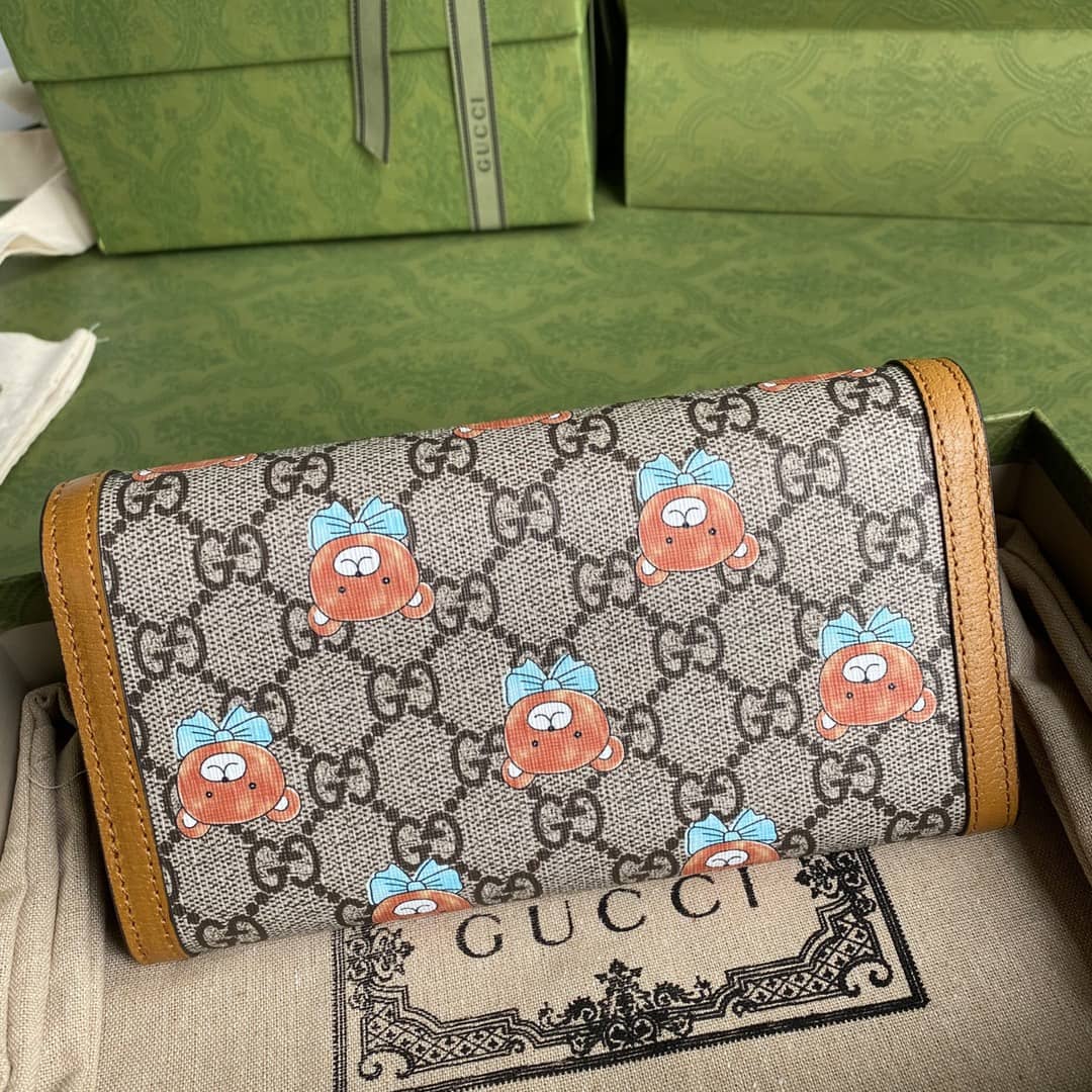 Best Replica Gucci Kai Leather Logo Long Wallet Replica 660509 - Colareps