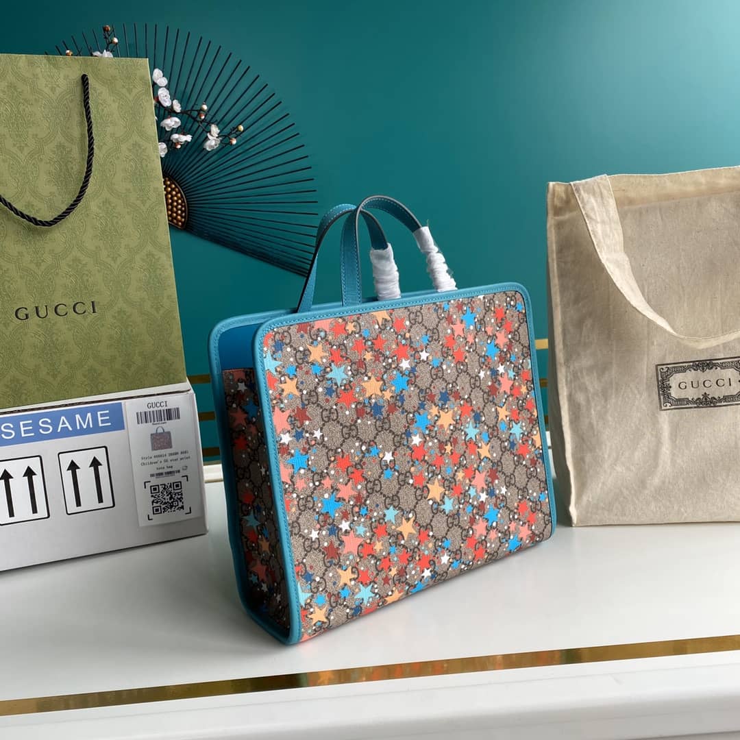 Best Replica Gucci GG Printed Multicolor Kids Girl Tote Replica 605614 - Colareps