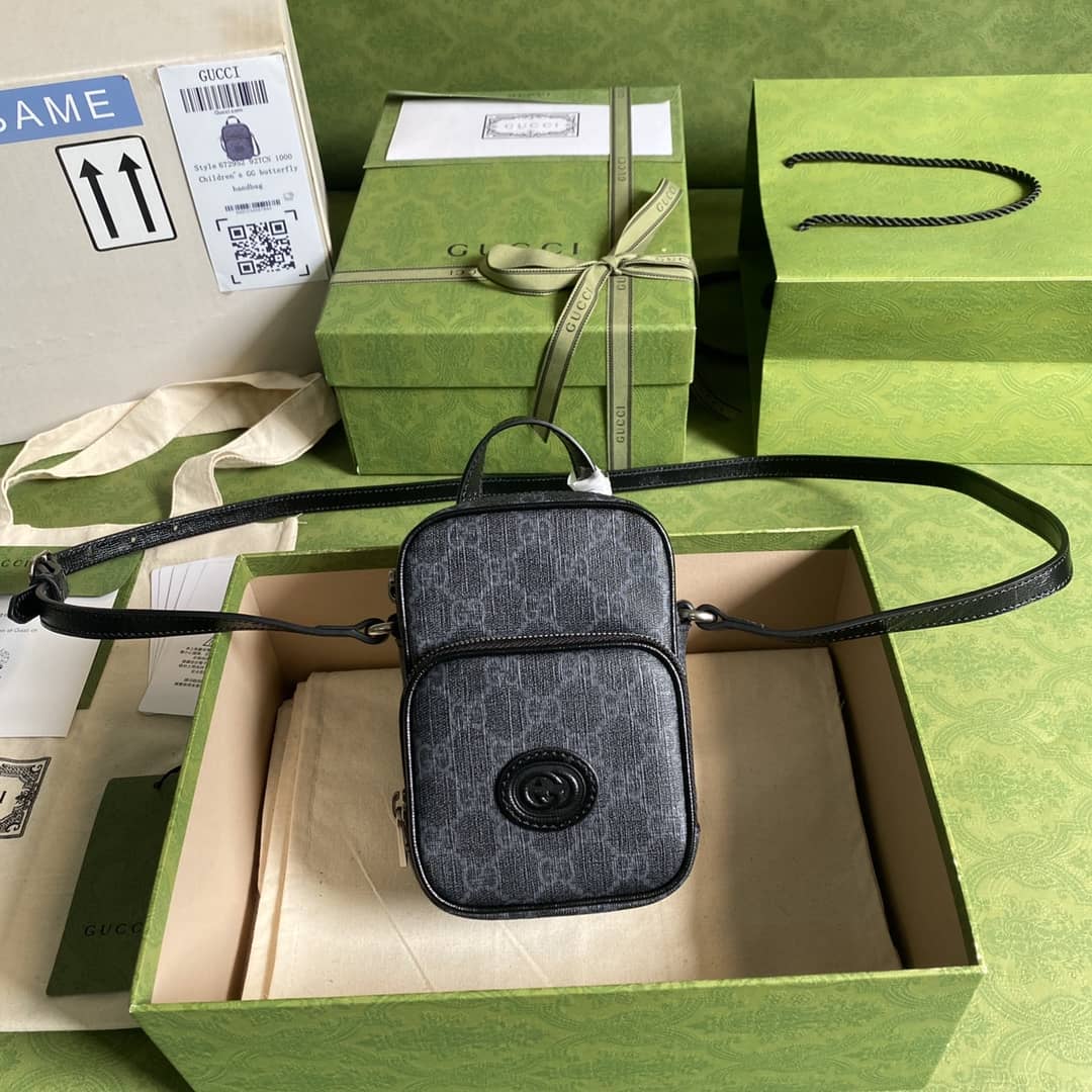 Best Replica Gucci Interlocking Mini Phone Bag Replica 672952 - Colareps