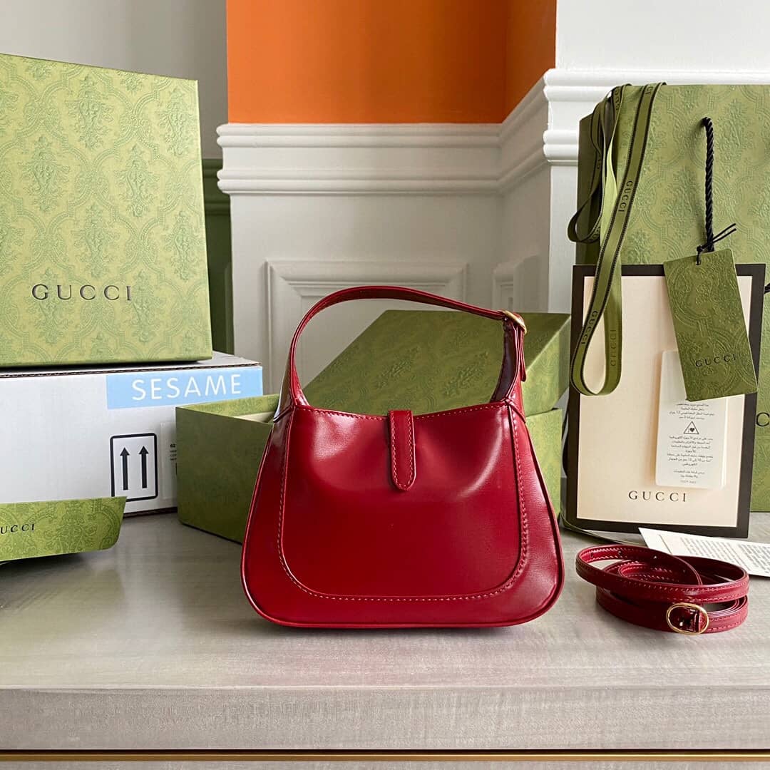 Best Replica Gucci Jackie 1961 Mini Shoulder Bag Replica Red 637091 - Colareps