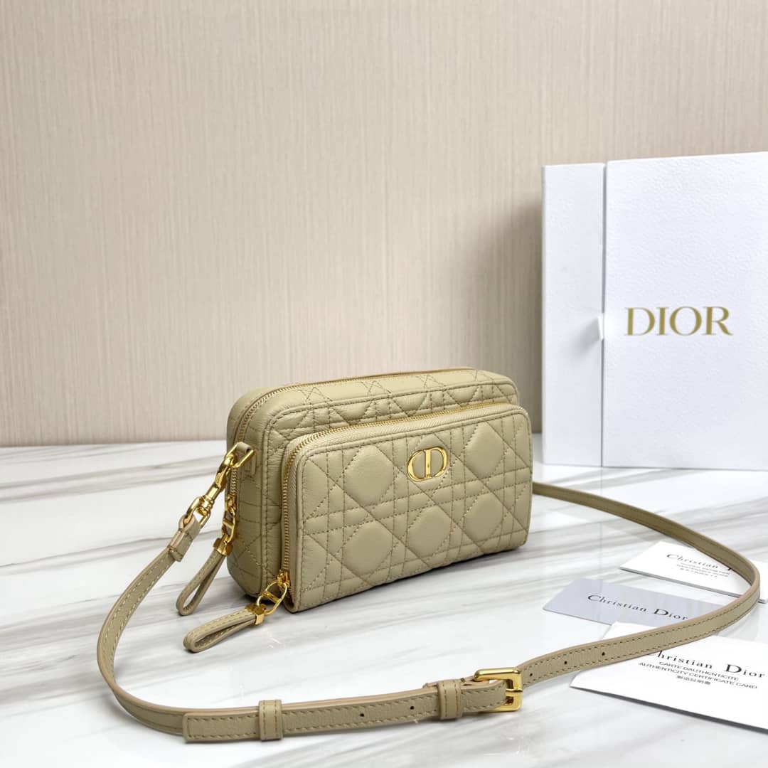 Best Replica Christian Dior Caro Double Calfskin Pouch - Colareps