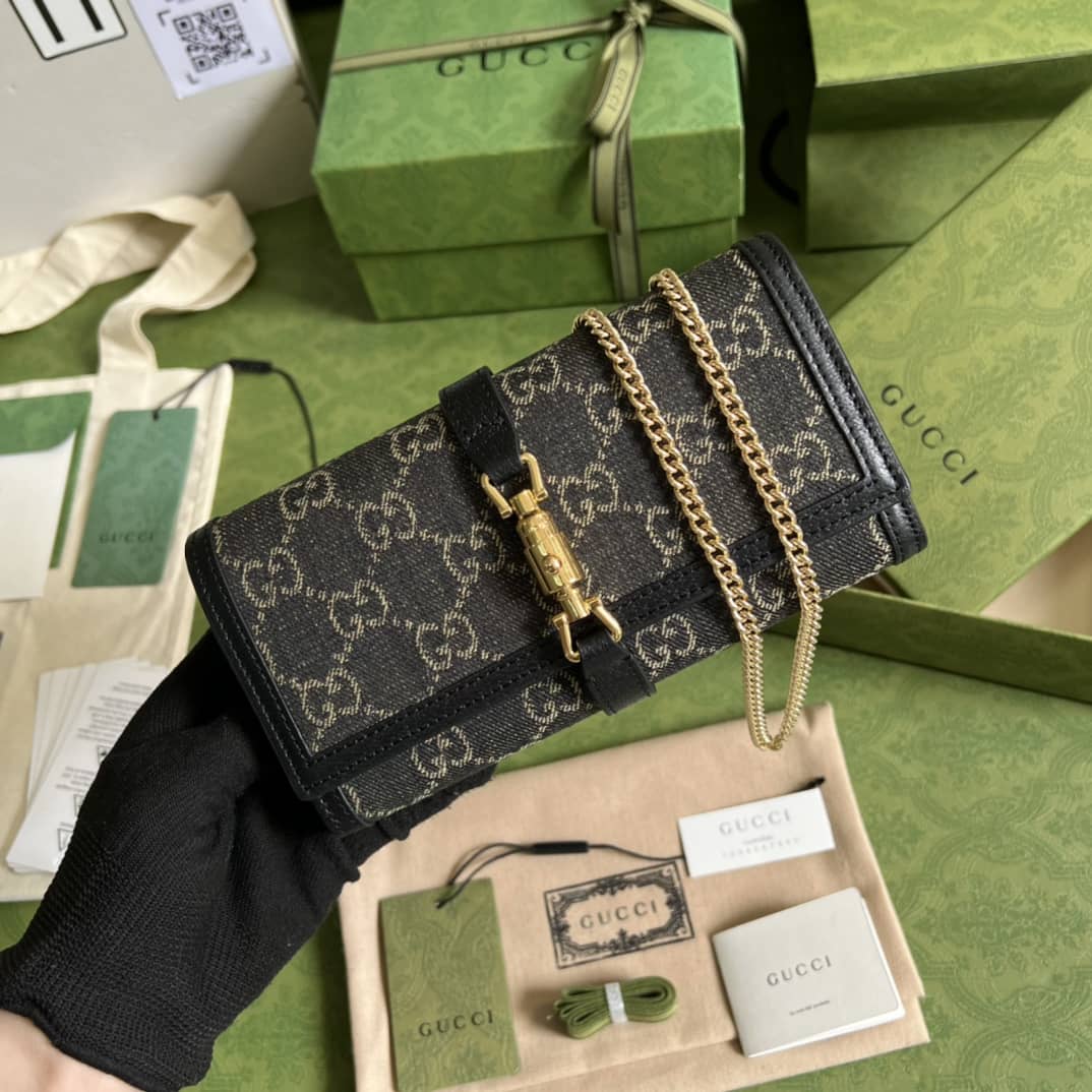 Best Replica Gucci Jackie 1961 Chain Wallet 652681 Replica Crossbody Bag - Colareps