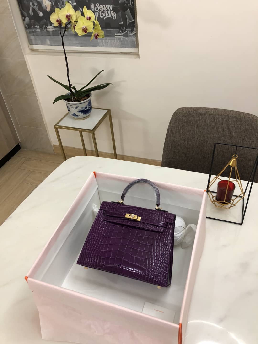Best Replica Hermes Kelly Dupe 25CM Crocodile Shiny Replica Bag - Colareps