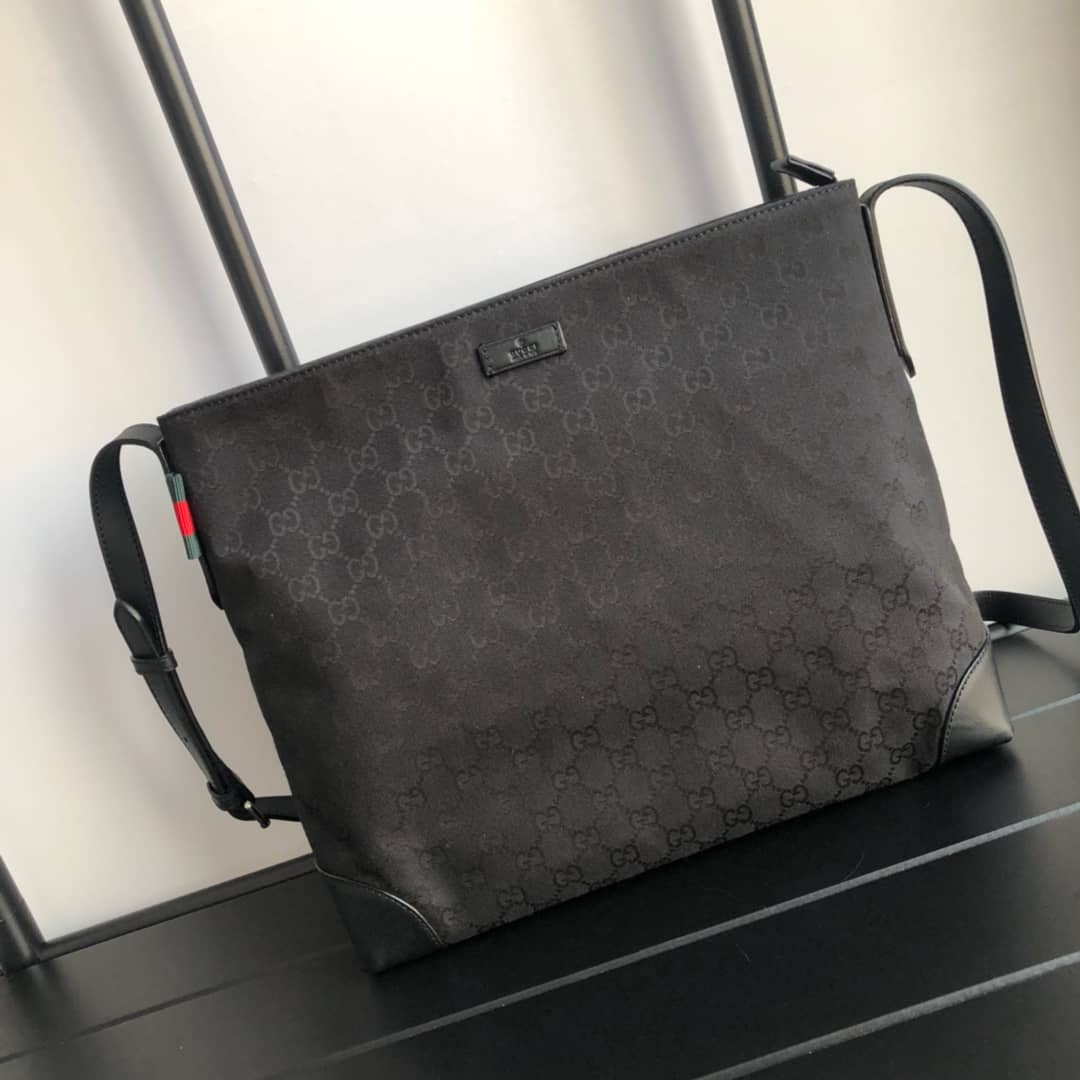 Best Replica Gucci GG Canvas Shoulder Bag Replica Black 308930 - Colareps
