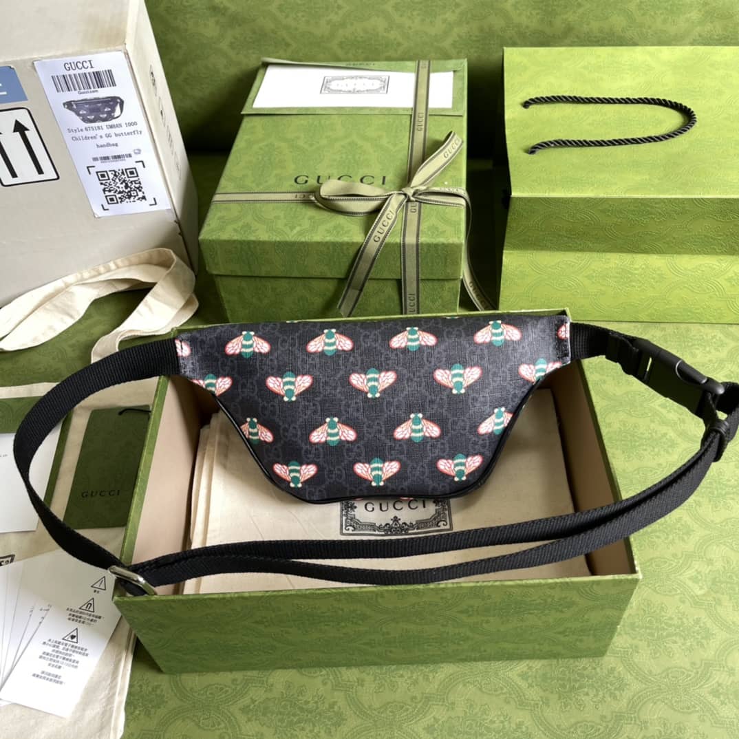 Best Replica Gucci Bestiary GG Supreme Canvas Belt Bag With Bees Replica 675181 - Colareps
