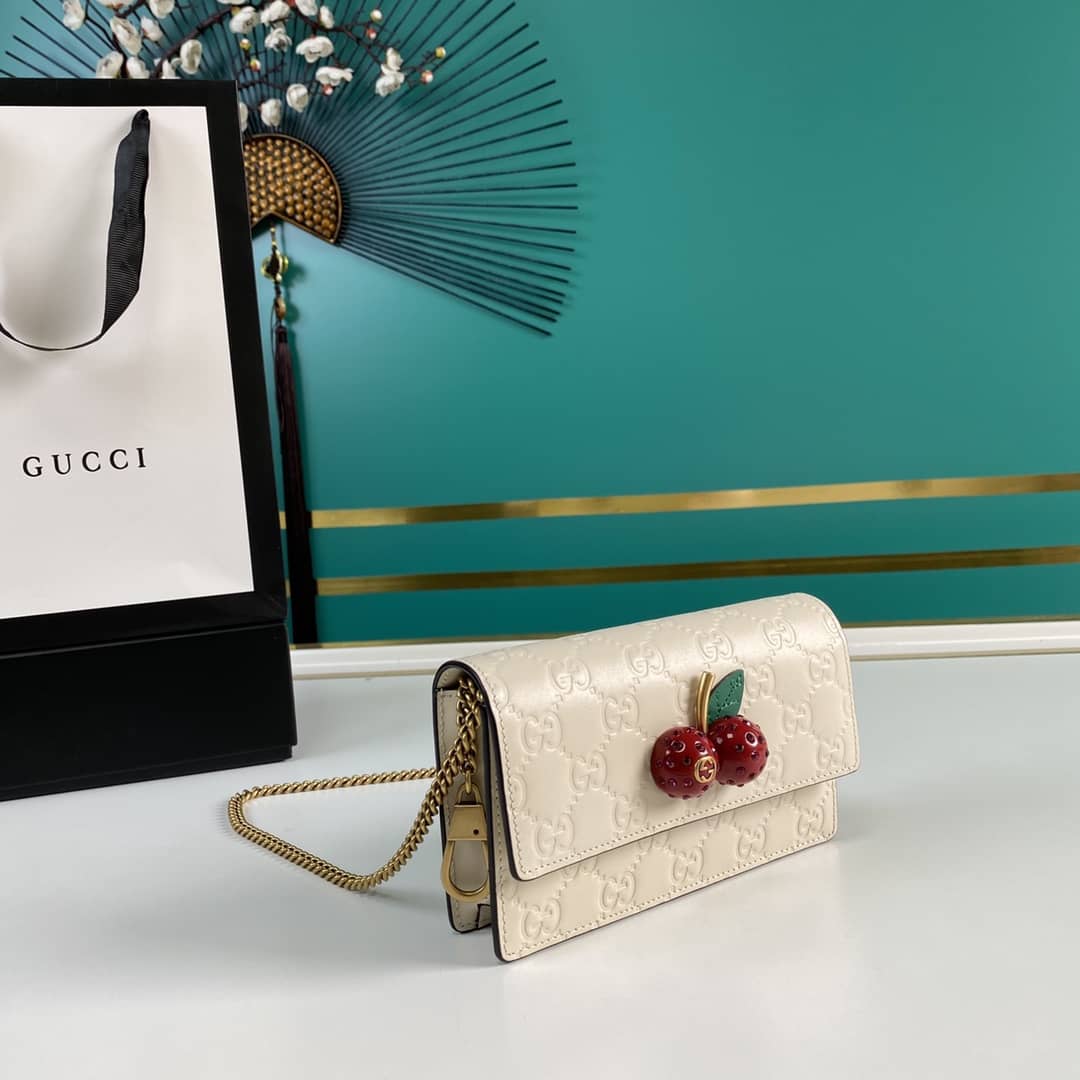 Best Replica Gucci Supreme GG Mini Bag With Cherries Replica 481291 - Colareps