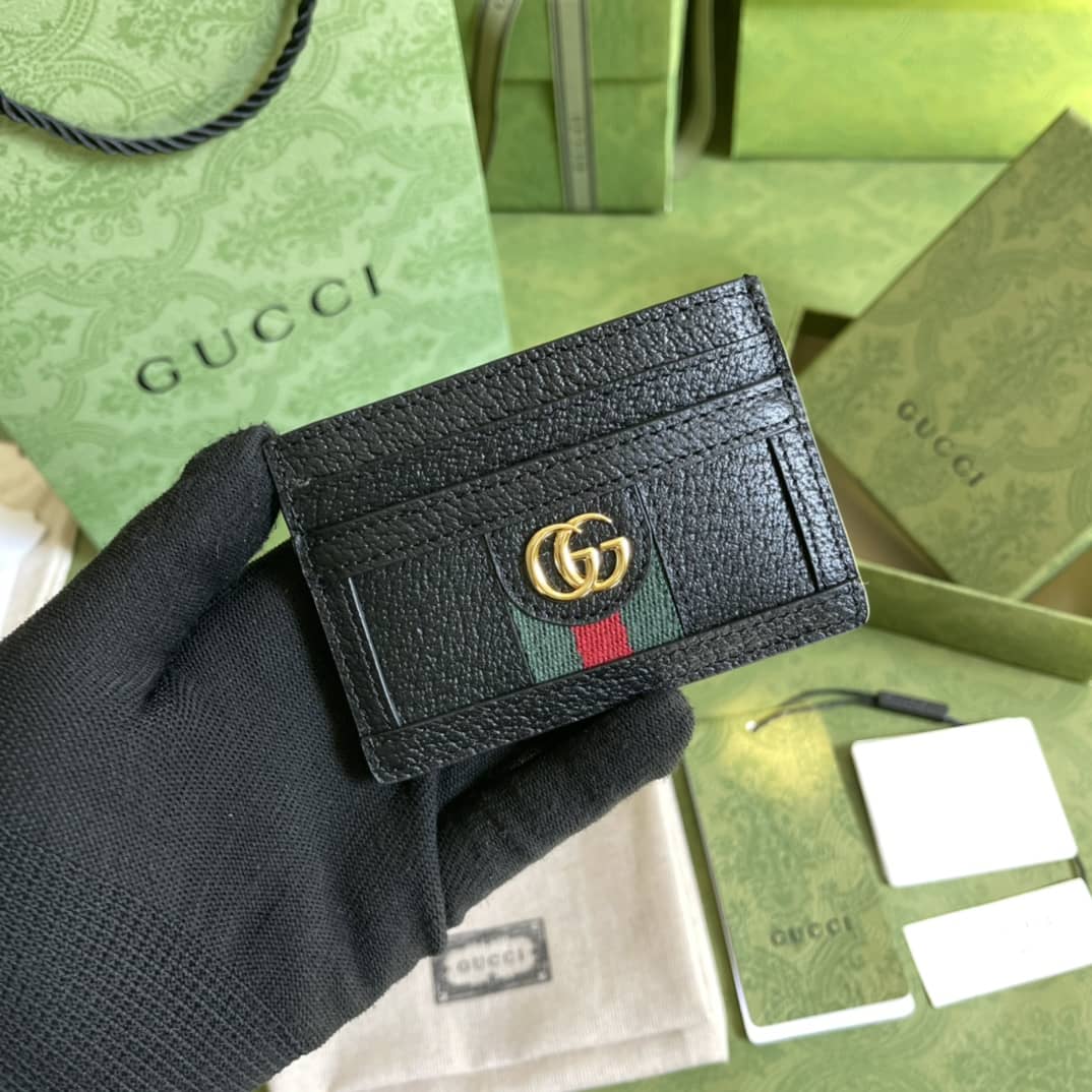 Best Replica Gucci GG Supreme Ophidia Holder Card Case Replica 523159 - Colareps