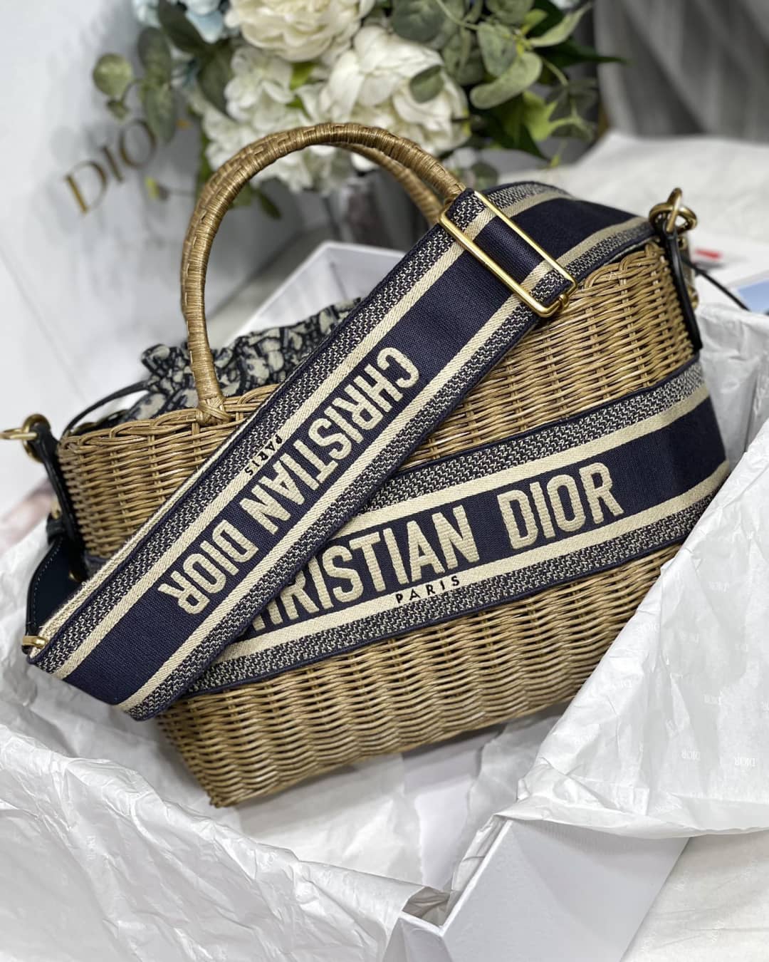 Best Replica Dior Dupe Bag Medium Lady Natural Wicker - Colareps