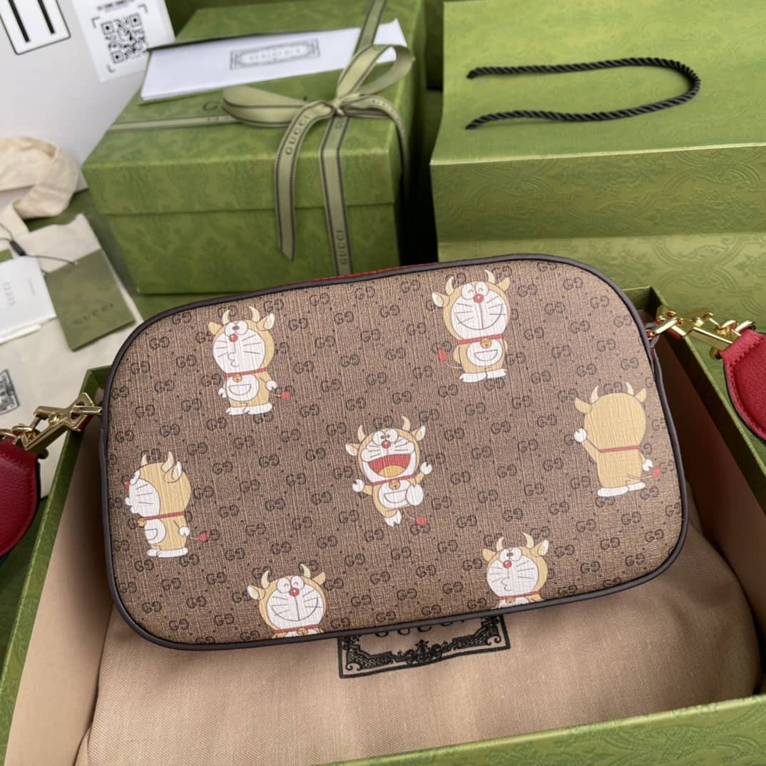 Best Replica Gucci Exo-Kai Teddy Bear Supreme GG Canvas Shoulder Bag Replica 574886 - Colareps