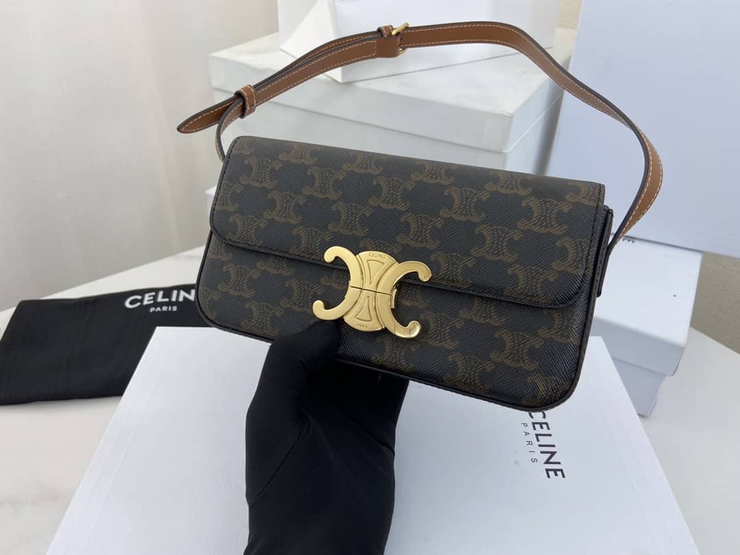 Best Replica Celine Triomphe Bag Dupe Triomphe Teen 20CM - Colareps