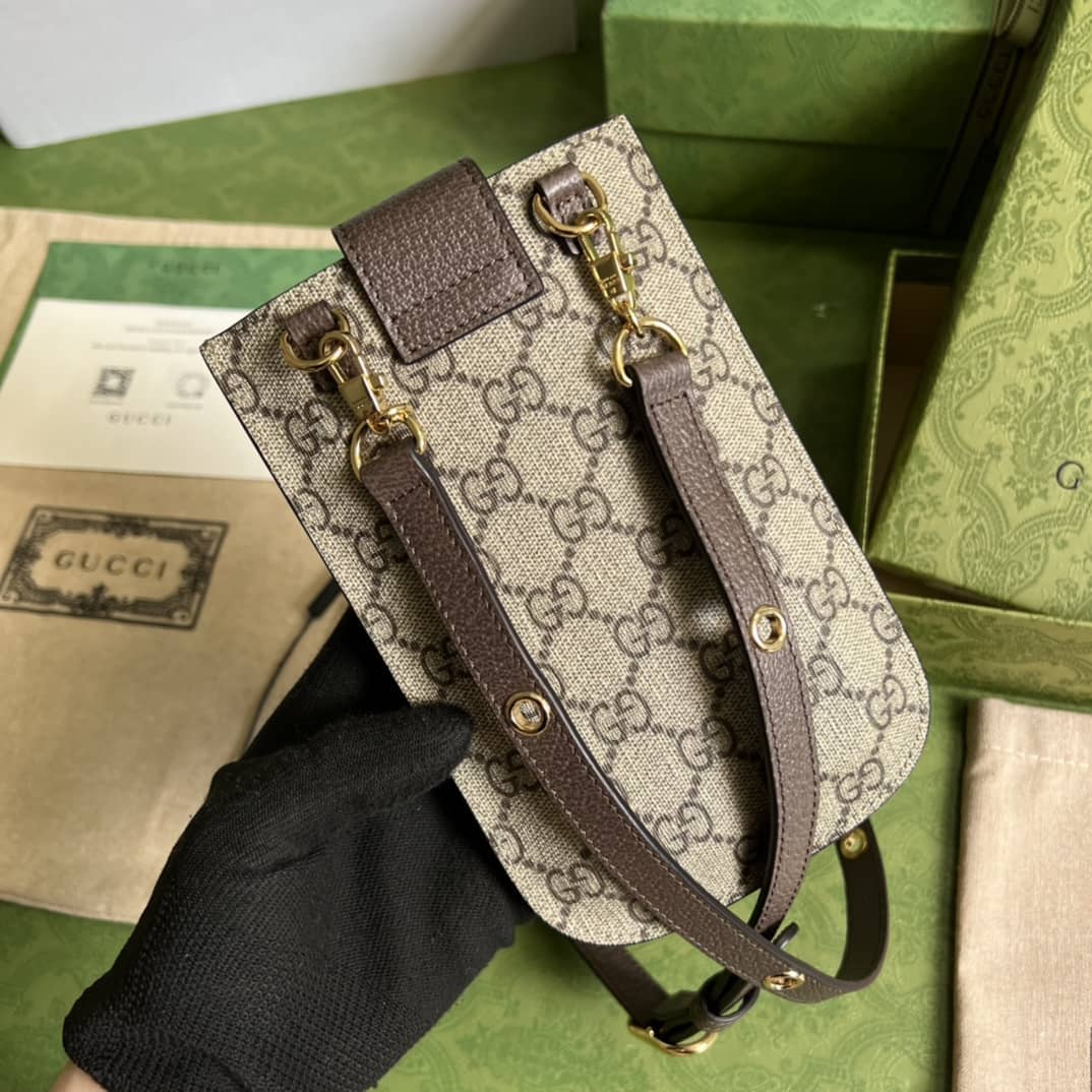 Best Replica Gucci Cherry Print Phone Case Brown 700732 Replica - Colareps