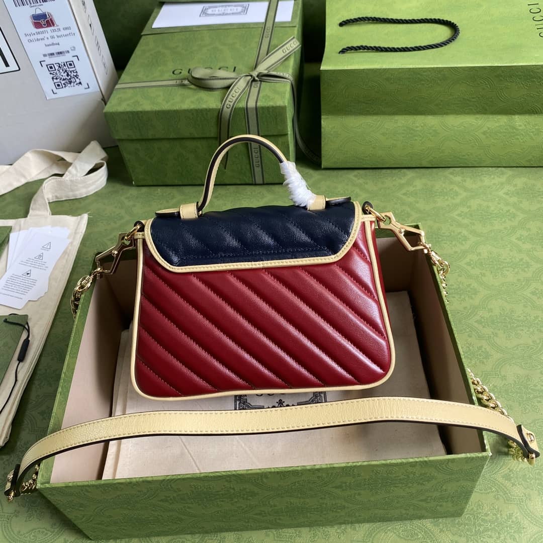 Best Replica Gucci Marmont GG Mini Top Handle Bag Replica 583571 - Colareps