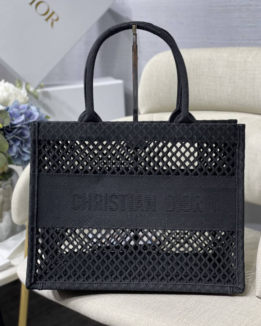 Best Replica Christian Dior Mesh Book Tote Bag - Colareps