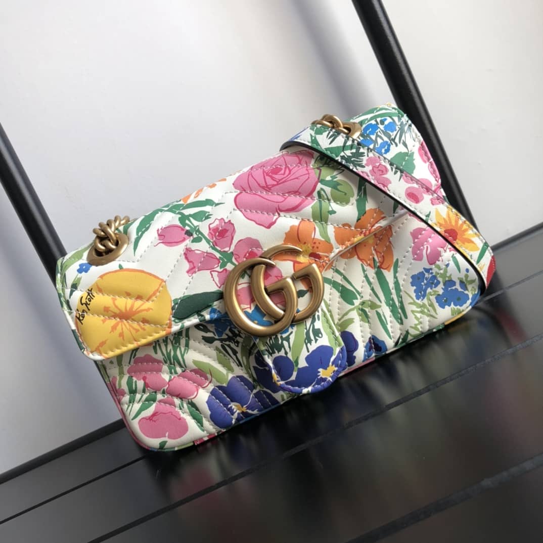 Best Replica Gucci GG Marmont Mini Matelasse Shoulder Bag Replica Colorful 446744 - Colareps