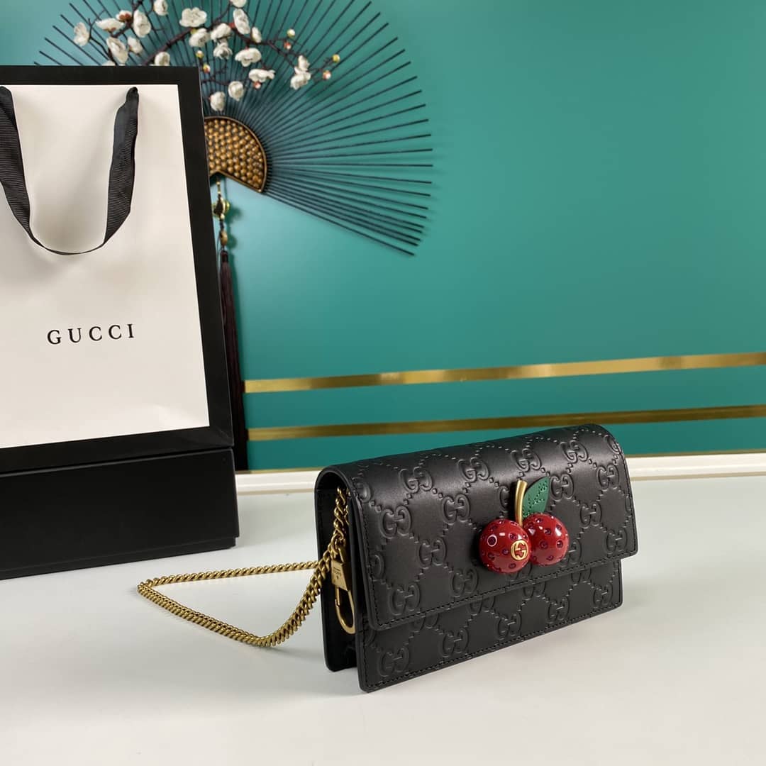 Best Replica Gucci Supreme GG Mini Bag With Cherries Replica 481291 - Colareps