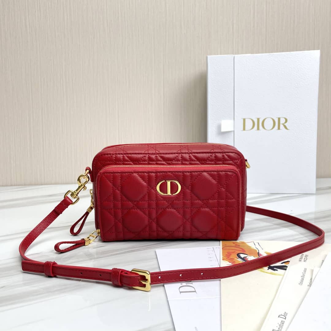 Best Replica Christian Dior Caro Double Calfskin Pouch - Colareps