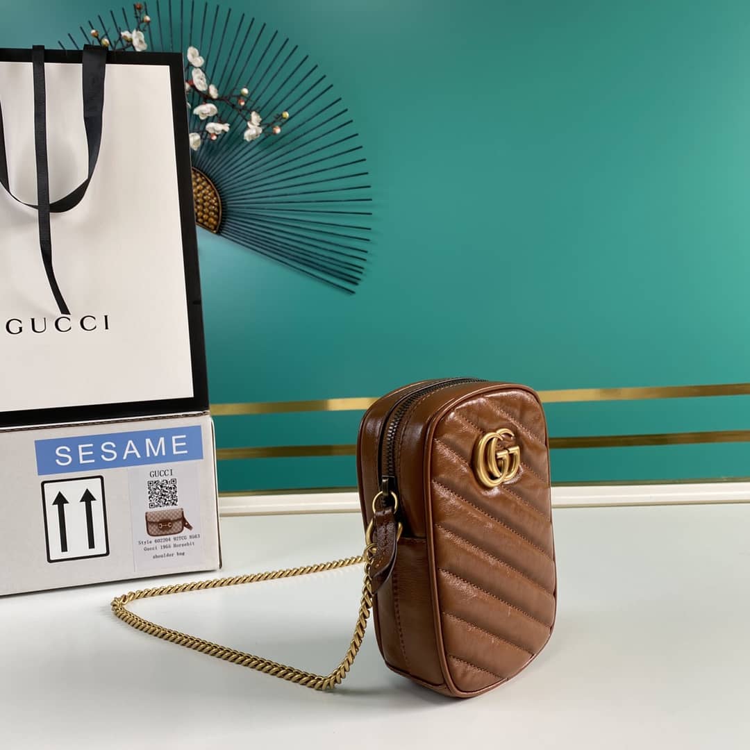 Best Replica Gucci GG Marmont Mini Phone Bag Replica 598597 - Colareps