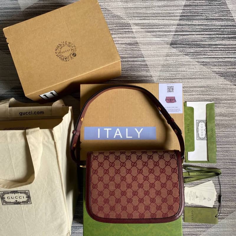 Best Replica Gucci Horsebit 1955 Shoulder Bag Replica Red 602204 - Colareps