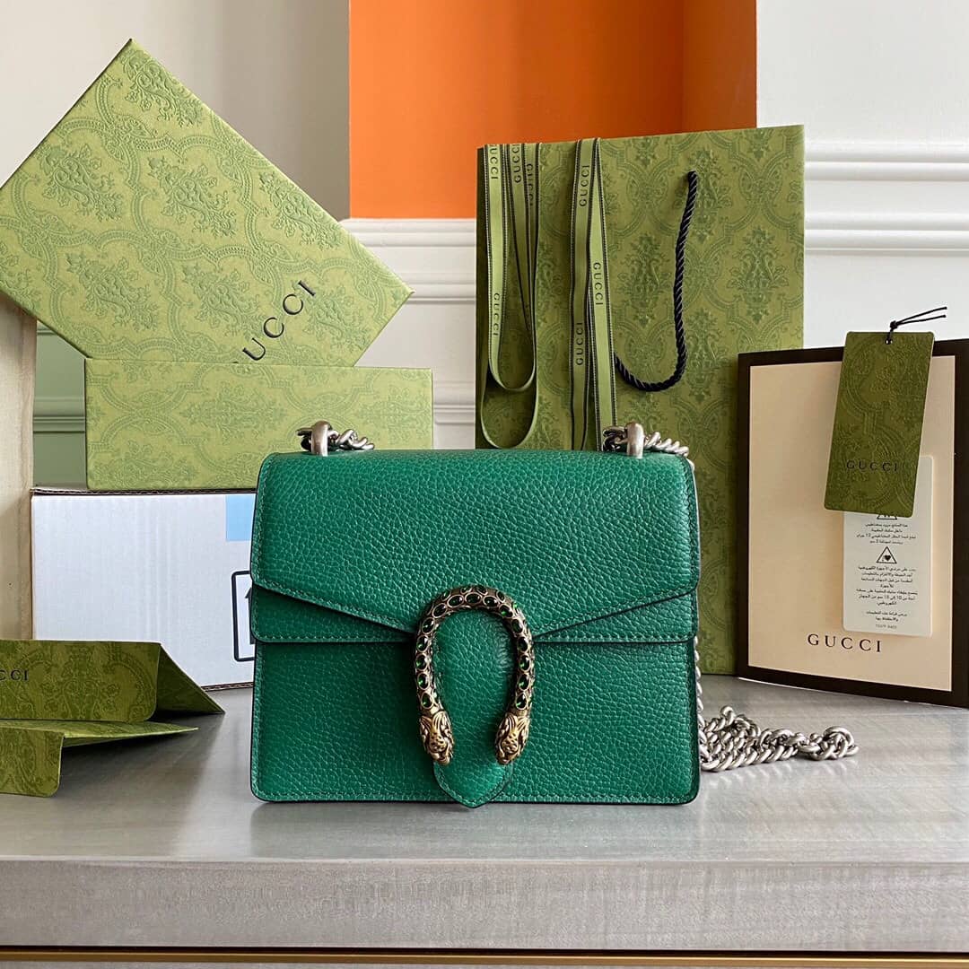 Best Replica Gucci GG Supreme Dionysus 2way Mini Chain Shoulder Bag Replica Green 421970 - Colareps