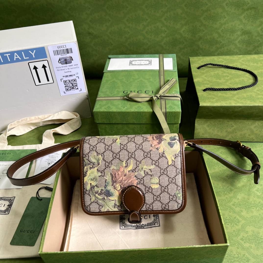 Best Replica Gucci GG Carnation Print Mini Shoulder Crossbody Bag 671620 Replica - Colareps