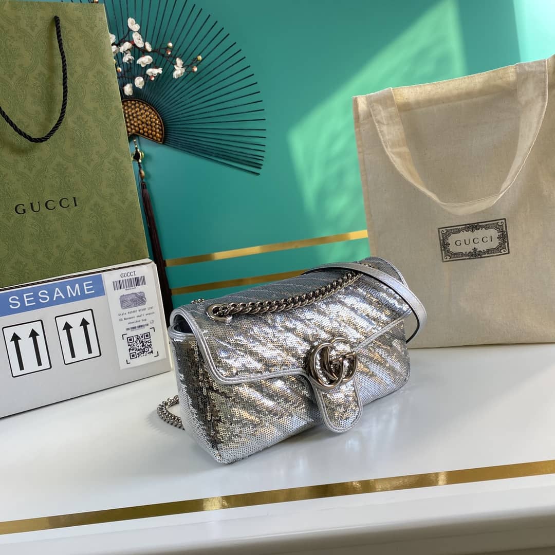 Best Replica Gucci Marmont GG Small matelassé Shoulder Bag Replica 443497 - Colareps