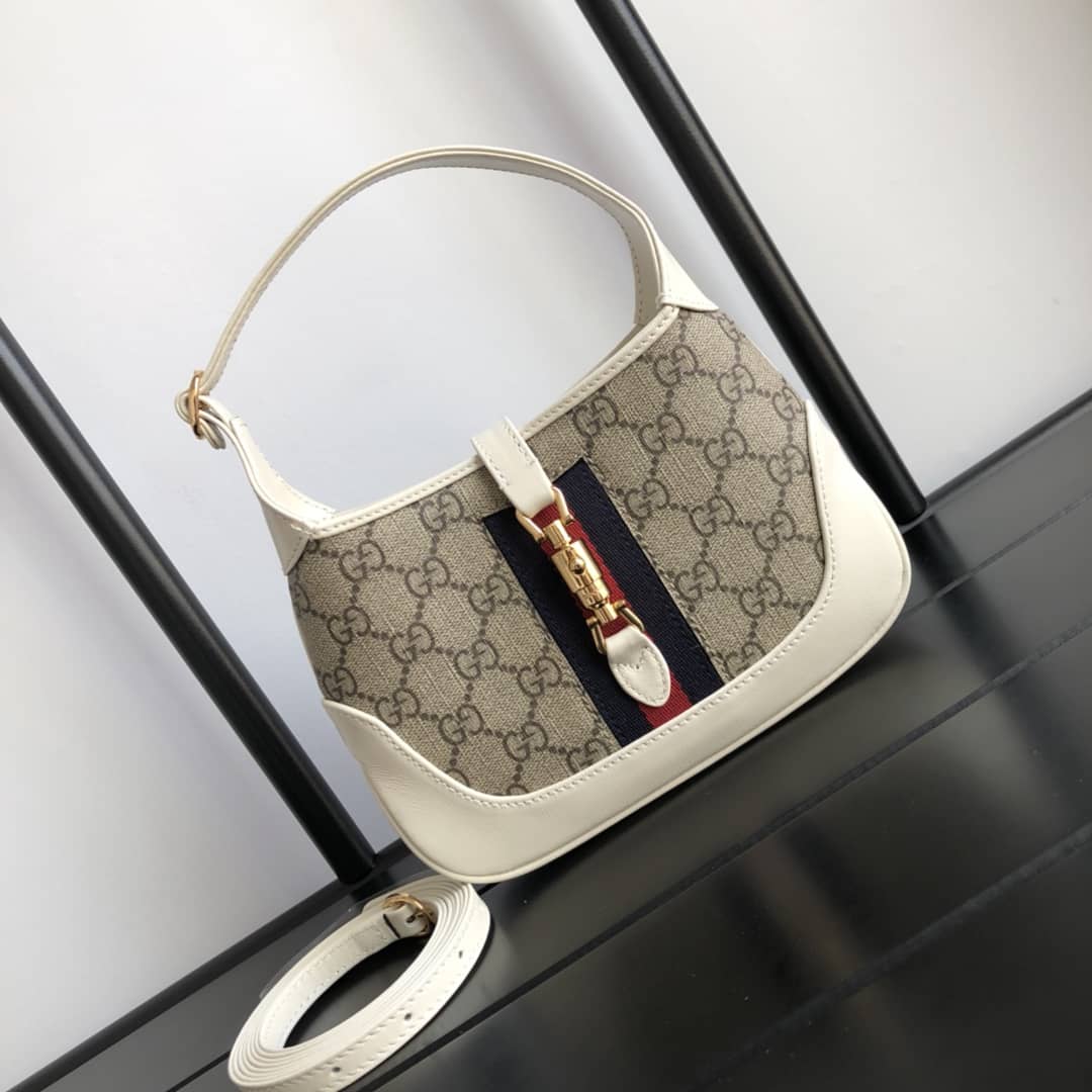 Best Replica Gucci Jackie 1961 Mini Shoulder Bag Replica Gray 637092 - Colareps