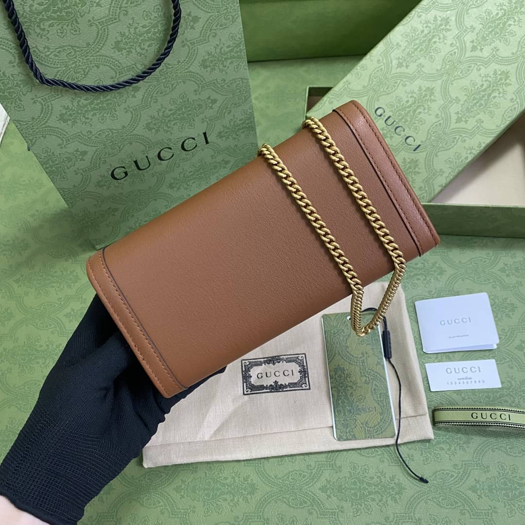 Best Replica Gucci Diana Bamboo Chain Wallet Replica 658243 - Colareps
