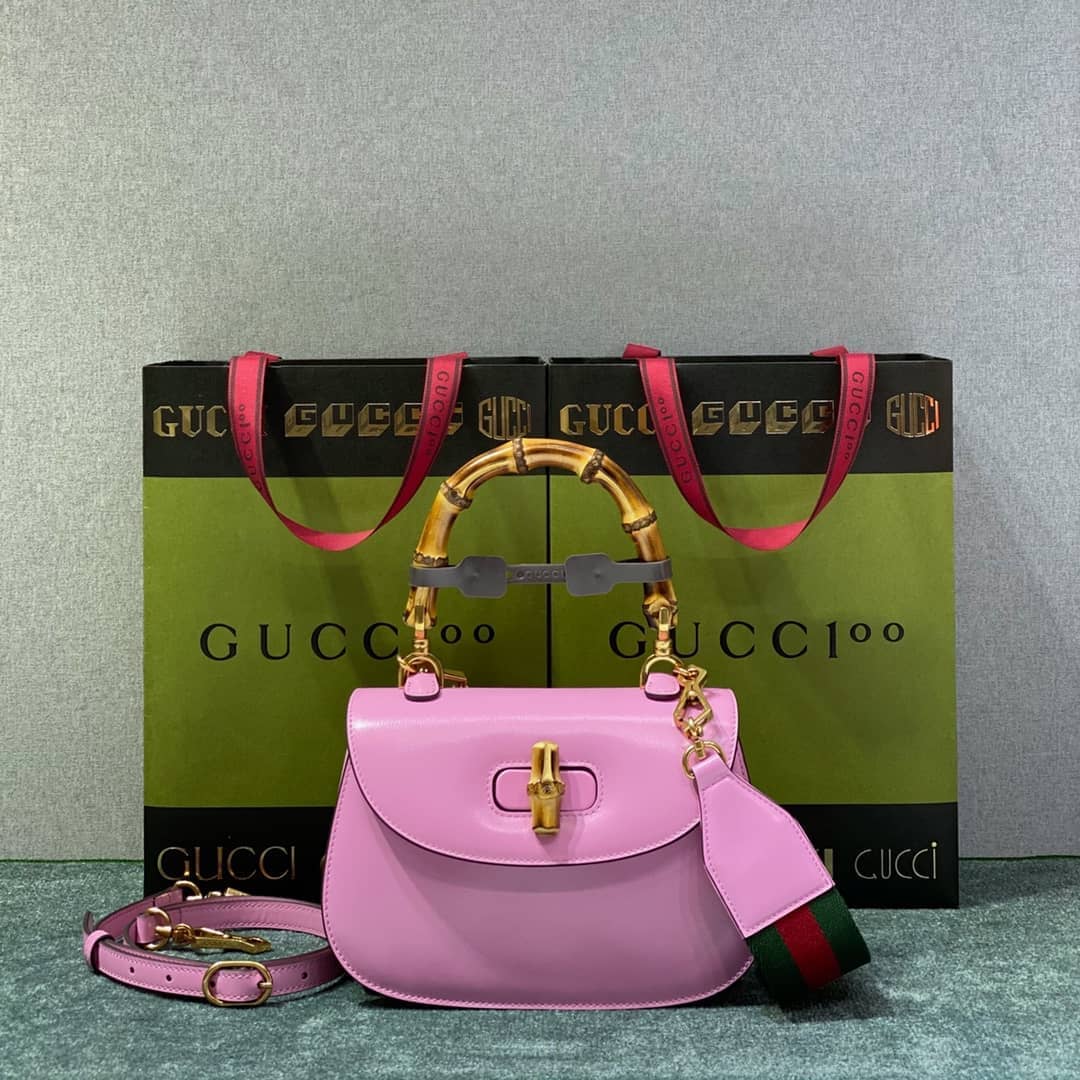Best Replica Gucci Bamboo 1947 Small Top Handle Bag 675797 Pink 675797 Replica - Colareps