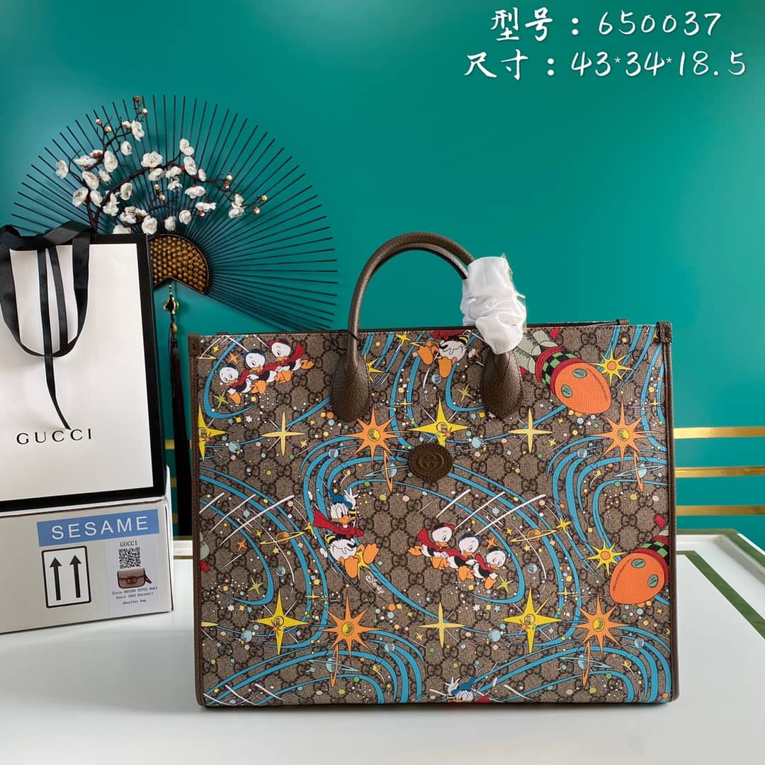 Best Replica Gucci x Disney Donald Duck Tote Replica 650037 - Colareps