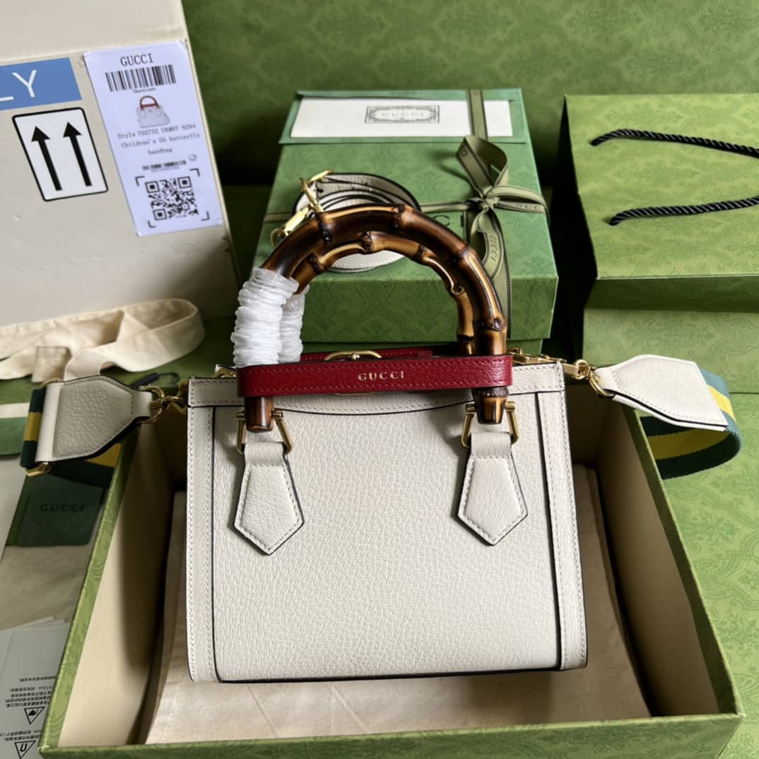 Best Replica Gucci Diana Mini Tote White 702732 Replica Bag - Colareps