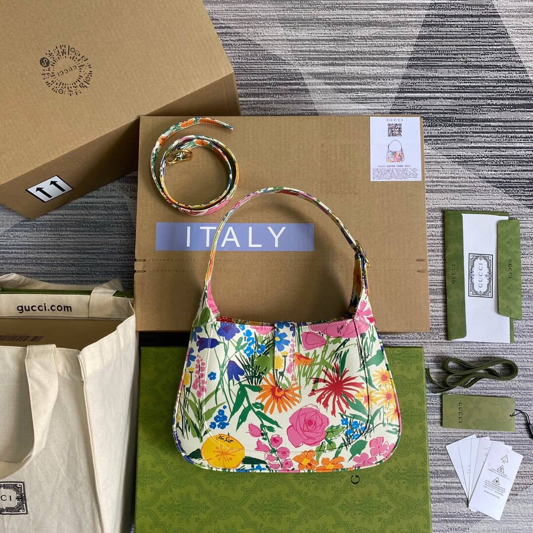 Best Replica Gucci GG Jackie 1961 Small Hobo Shoulder Bag Replica Colorful 636709 - Colareps