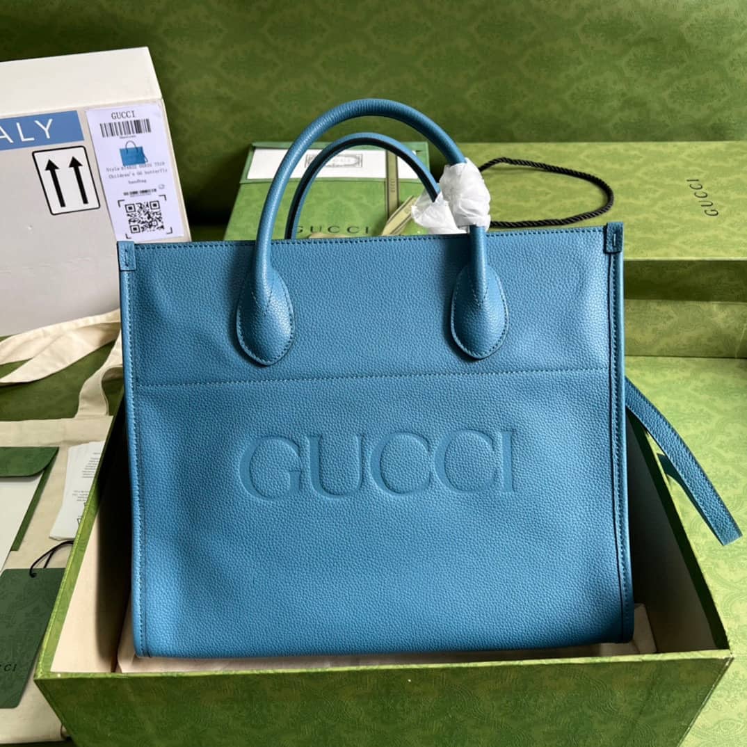 Best Replica Gucci Small Leather Tote With Gucci Logo 674822 Replica Bag - Colareps