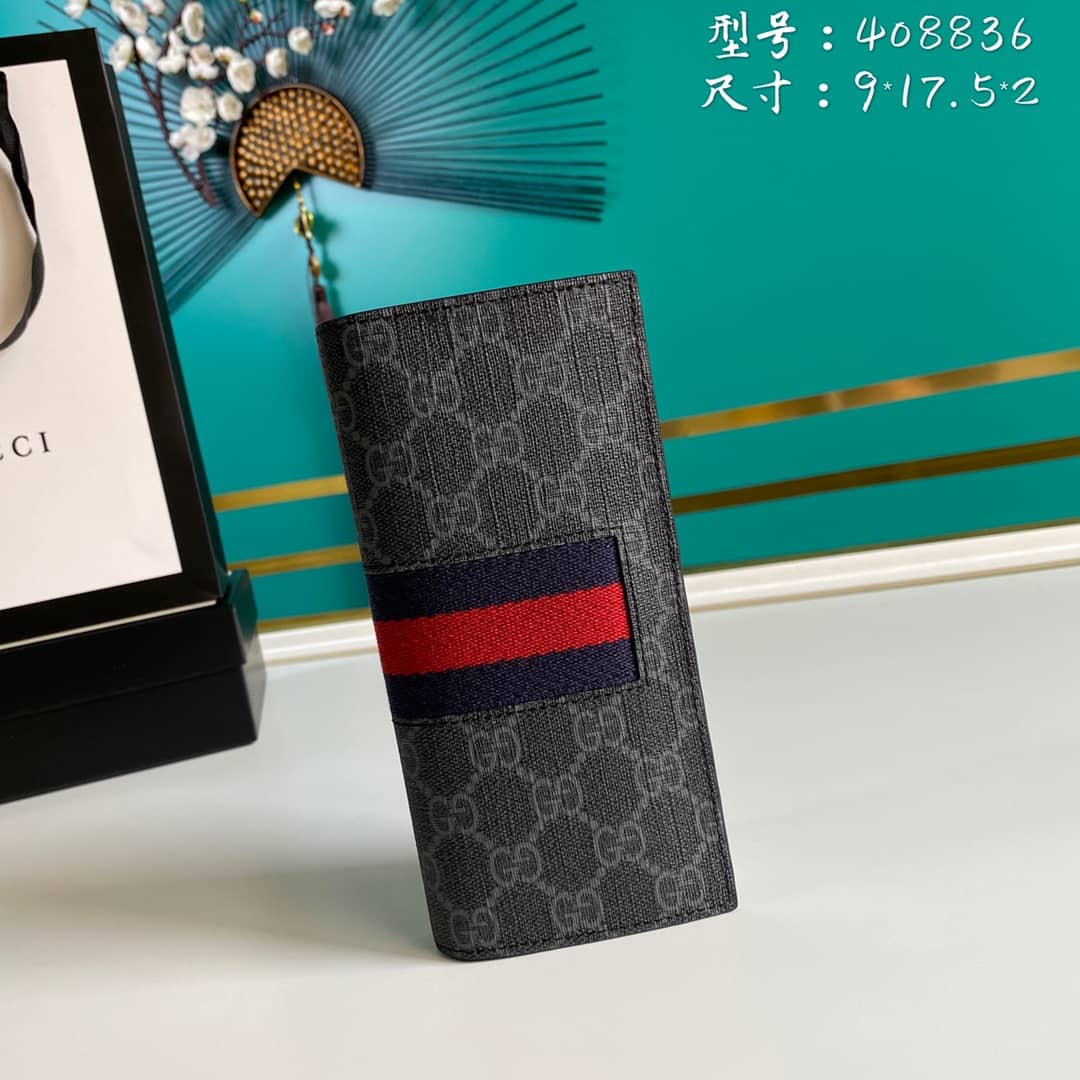 Best Replica Gucci Bill PVC Leather Long Wallet Replica 408836 - Colareps