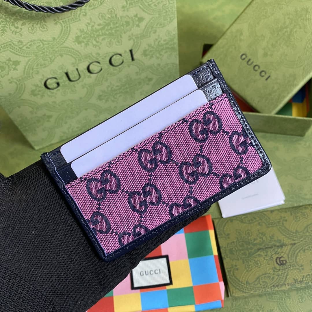 Best Replica Gucci GG Multicolor Card Case Wallet Replica 659601 - Colareps
