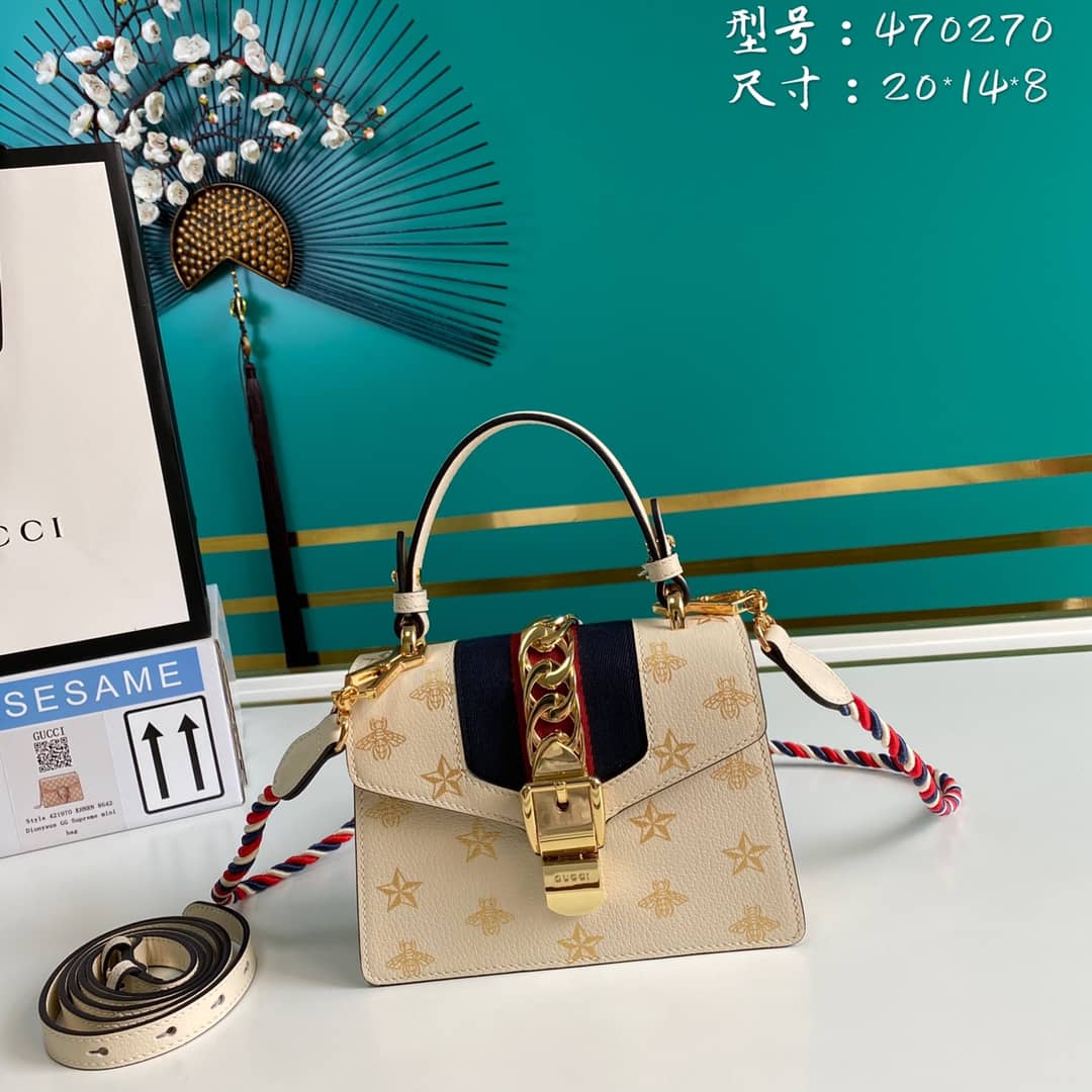 Best Replica Gucci Womens Sylvie Leather Mini Bag Replica 470270 - Colareps