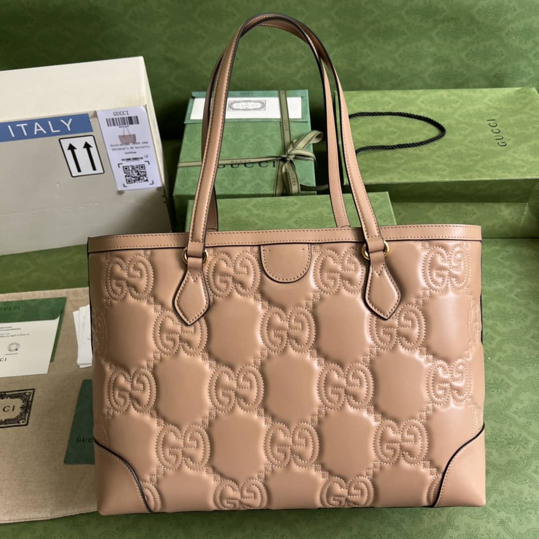 Best Replica Gucci GG Matelassé Leather Medium Tote Bag 631685 Replica - Colareps