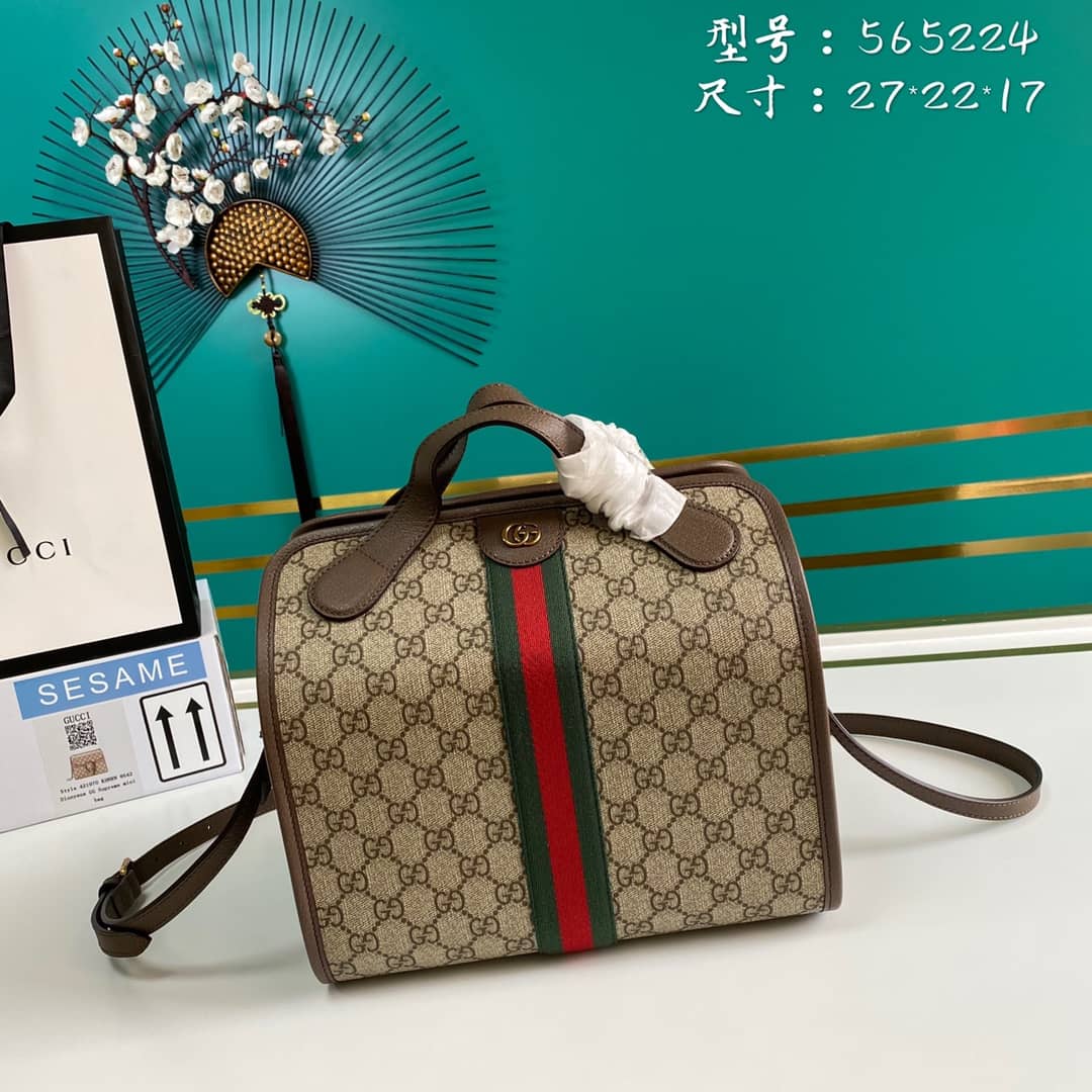 Best Replica Gucci Supreme GG Ophidia Mini Duffle Bag Replica 565224 - Colareps