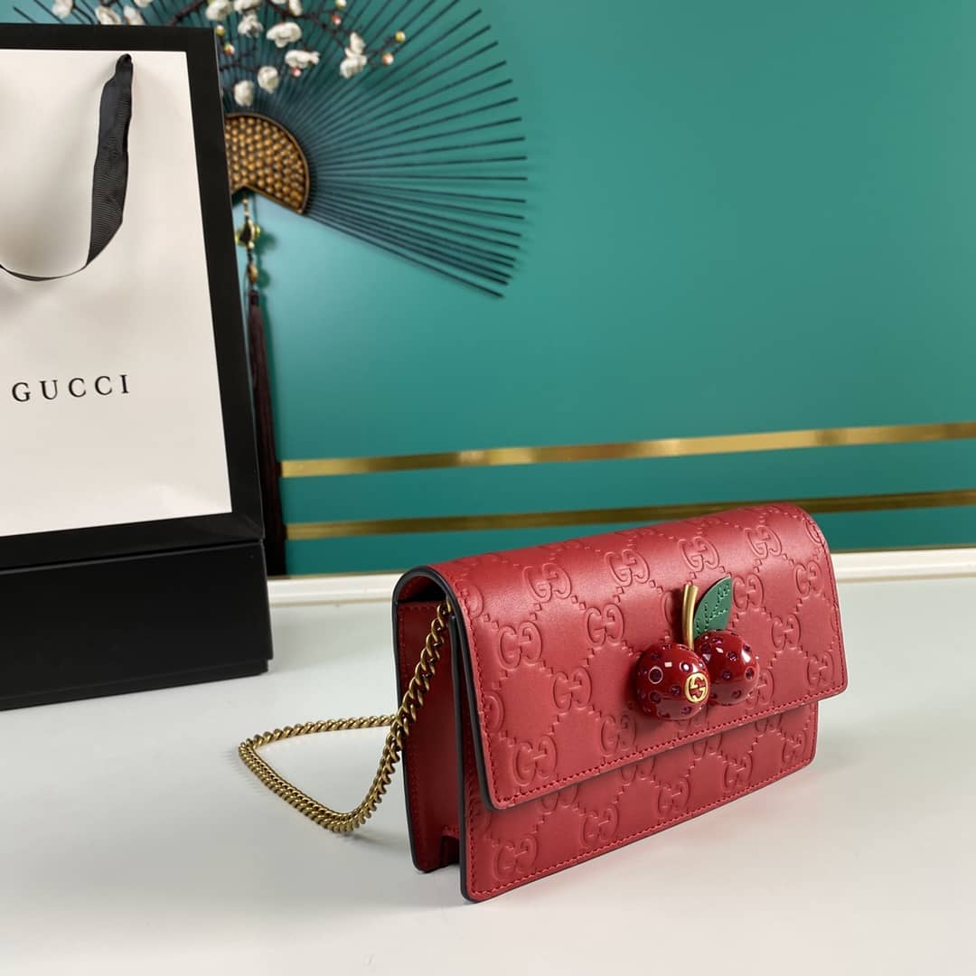 Best Replica Gucci Supreme GG Mini Bag With Cherries Replica 481291 - Colareps