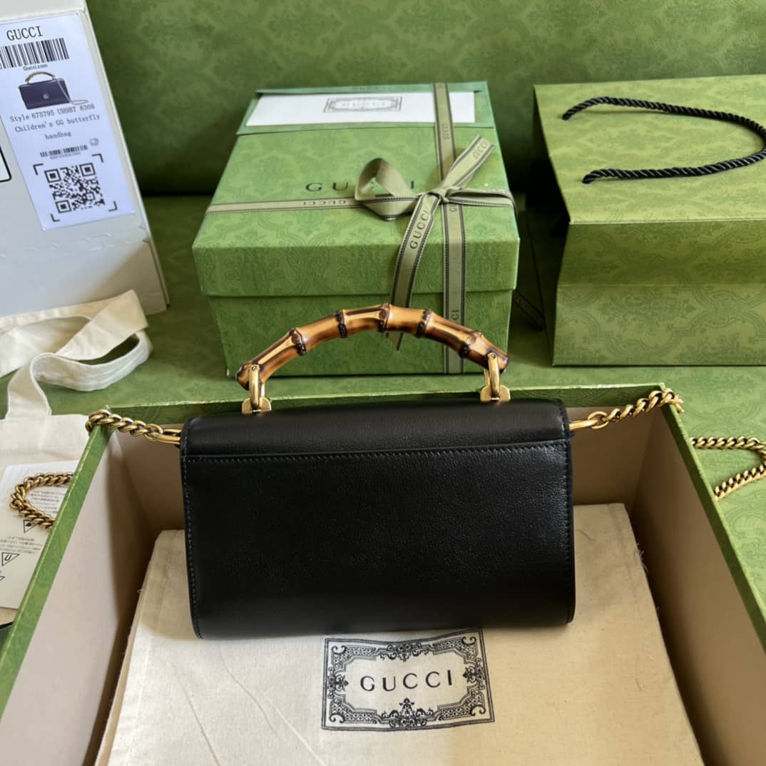 Best Replica Gucci GG Small Top Handle Tote Bag With Bamboo 675794 Replica - Colareps