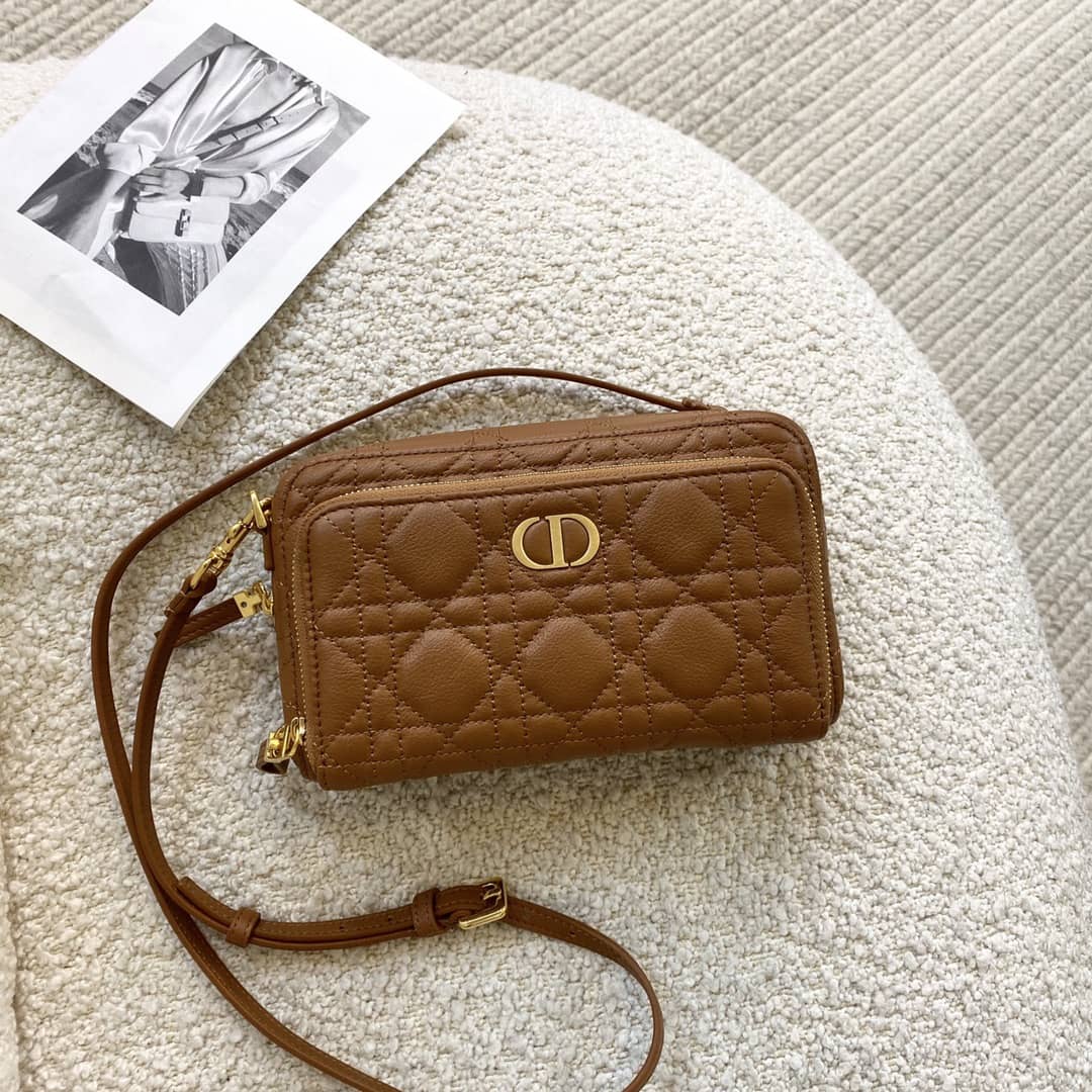 Best Replica Christian Dior Caro Double Pouch - Colareps