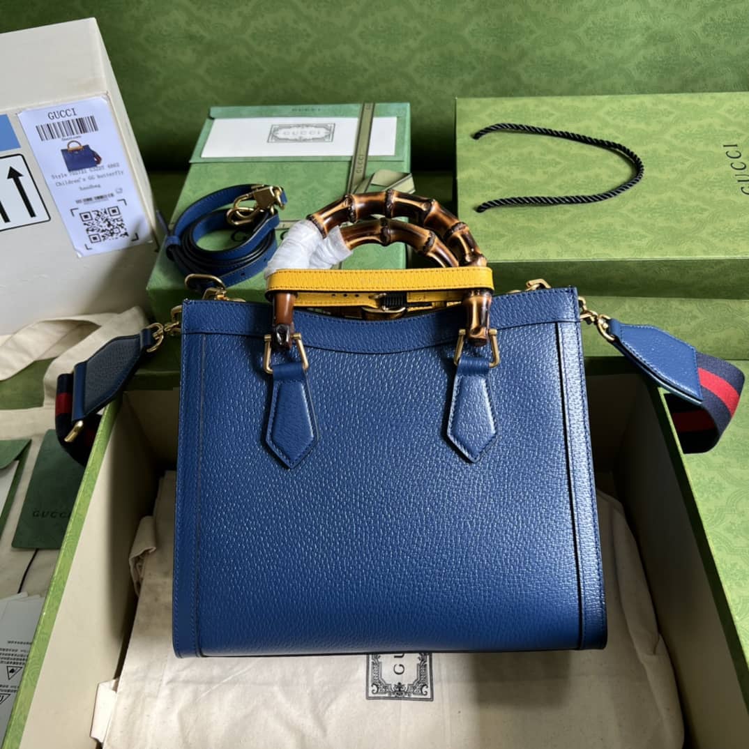 Best Replica Gucci Diana Small Tote Blue 702721 Replica Bag - Colareps