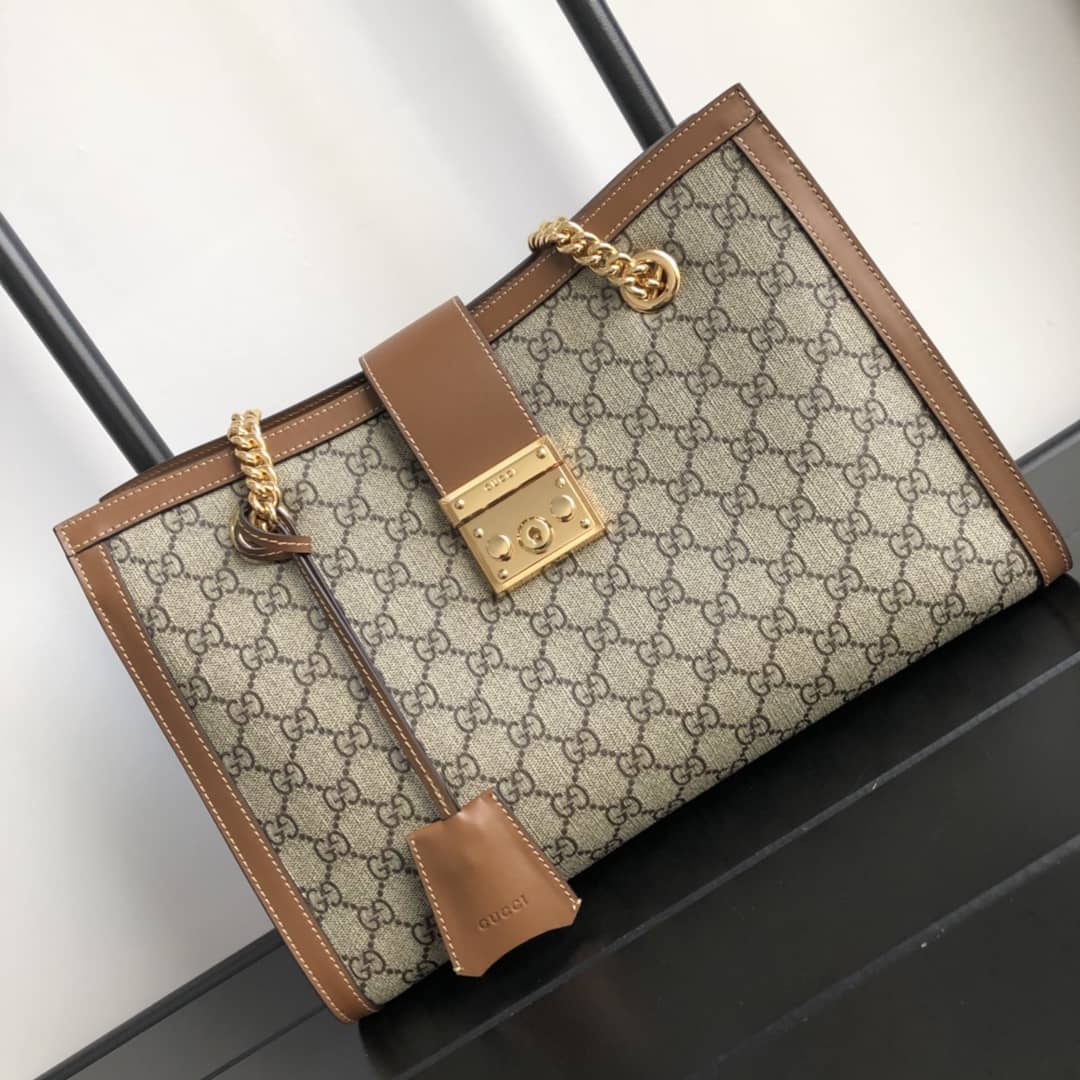 Best Replica Gucci Padlock Medium GG Supreme Shoulder Bag Replica Brown 479197 - Colareps
