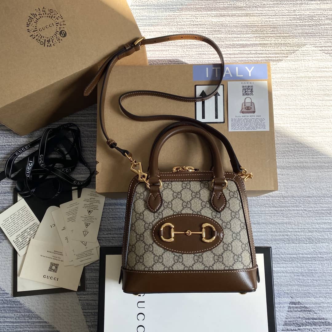 Best Replica Gucci 1955 Horsebit GG Mini Top Handle Bag Replica 640716 - Colareps